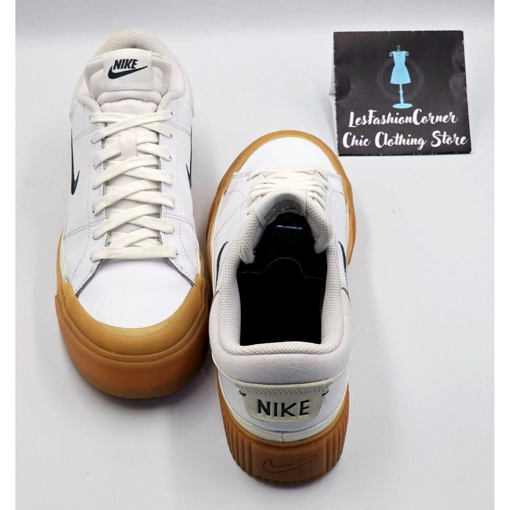 Nike Women's White Leather Court Legacy Lift Trainers Sneakers Sz 11 2478 - Picture 12 of 16